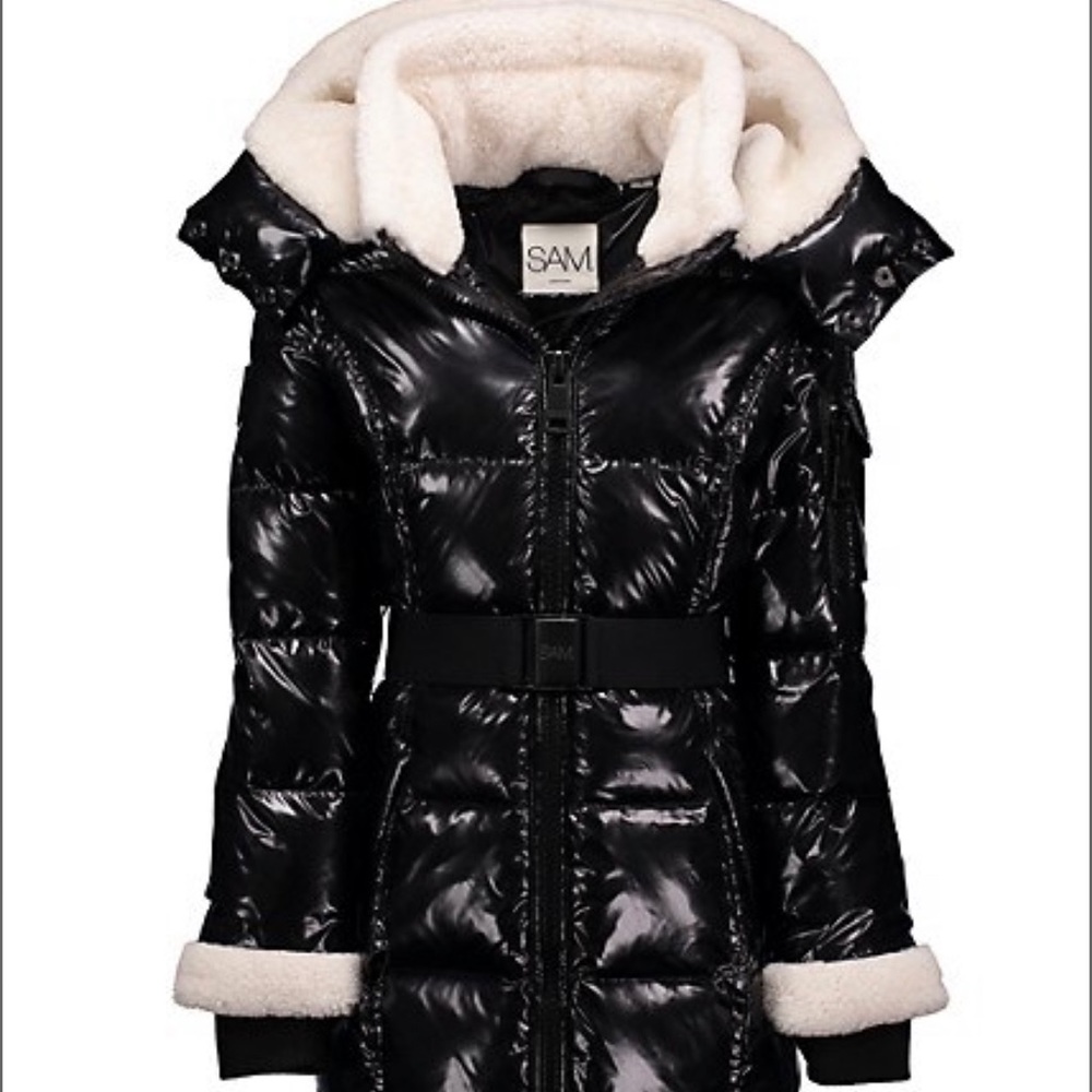 SAM Girls Soho Hooded Shearling Down Jacket